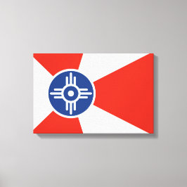 Vlag van Wichita (Kansas, Verenigde Staten) Canvas Afdruk