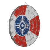 Vlag van Wichita (Kansas, Verenigde Staten) Dartbord (Voorkant Links)
