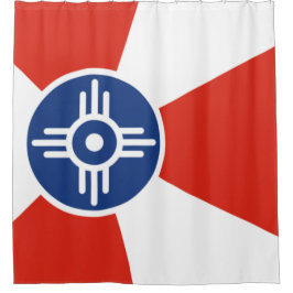 Vlag van Wichita (Kansas, Verenigde Staten) Douchegordijn