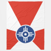 Vlag van Wichita (Kansas, Verenigde Staten) Fleece Deken (Voorkant)
