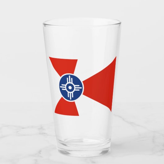 Vlag van Wichita (Kansas, Verenigde Staten) Glas (Voorkant)