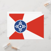 Vlag van Wichita (Kansas, Verenigde Staten) Kaart (Voorkant / Achterkant in situ)