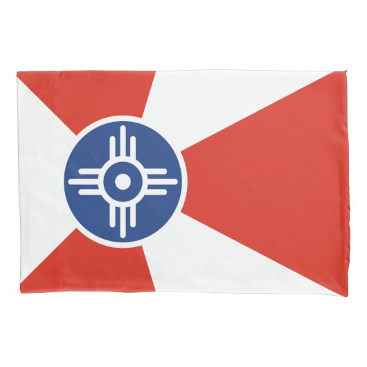 Vlag van Wichita (Kansas, Verenigde Staten) Kussensloop (Voorkant-Links)