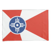 Vlag van Wichita (Kansas, Verenigde Staten) Kussensloop (Voorkant-Rechts)