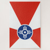 Vlag van Wichita (Kansas, Verenigde Staten) Legpuzzel (Verticaal)