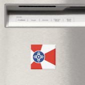 Vlag van Wichita (Kansas, Verenigde Staten) Magneet (Insitu (Vaatwasser))