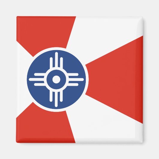 Vlag van Wichita (Kansas, Verenigde Staten) Magneet (Voorkant)