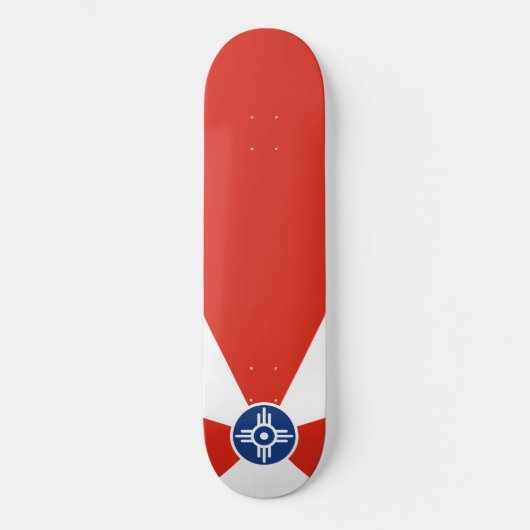 Vlag van Wichita (Kansas, Verenigde Staten) Persoonlijk Skateboard (Voorkant)