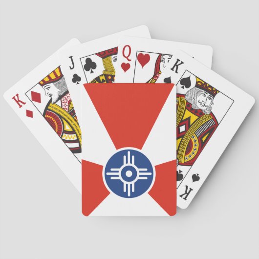 Vlag van Wichita (Kansas, Verenigde Staten) Pokerkaarten (Achterkant)