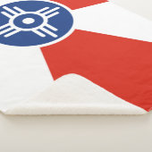 Vlag van Wichita (Kansas, Verenigde Staten) Sherpa Deken (3/4)