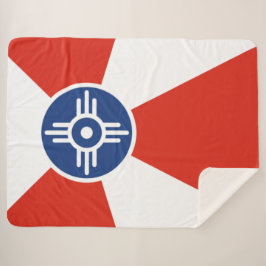 Vlag van Wichita (Kansas, Verenigde Staten) Sherpa Deken