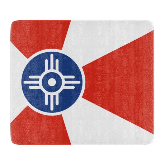Vlag van Wichita (Kansas, Verenigde Staten) Snijplank (Voorkant)