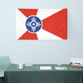 Vlag van Wichita (Kansas, Verenigde Staten) Spandoek (Beurs)