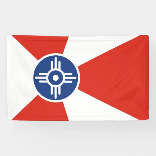 Vlag van Wichita (Kansas, Verenigde Staten) Spandoek (Horizontaal)