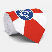Vlag van Wichita (Kansas, Verenigde Staten) Stropdas (Opgerold)