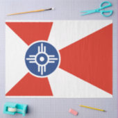 Vlag van Wichita (Kansas, Verenigde Staten) Tissuepapier (Craft)
