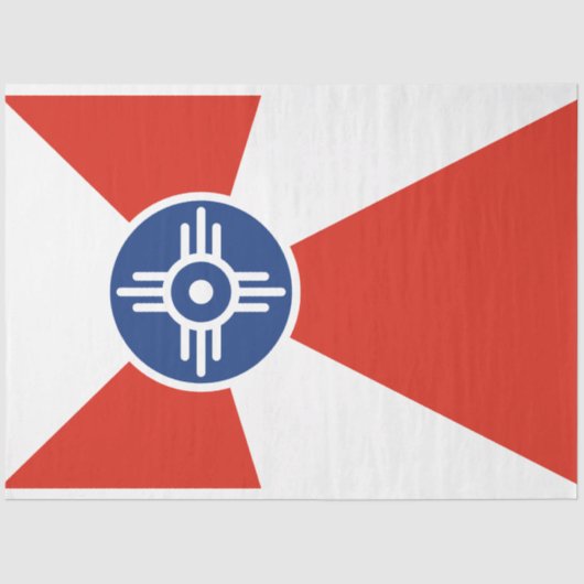 Vlag van Wichita (Kansas, Verenigde Staten) Tissuepapier (Voorkant)