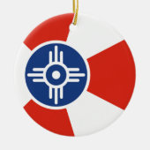 Vlag van Wichita (Kansas, VS) Keramisch Ornament (Voorkant)