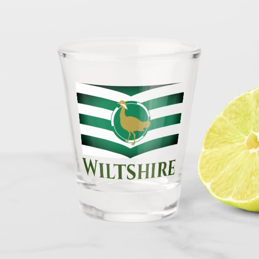 Vlag van Wiltshire - ENGLAND Shot Glas (Voorkant)