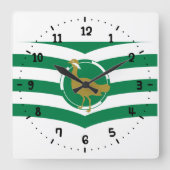 Vlag van Wiltshire Square Wall Clock Vierkante Klok (Voorkant)