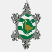 Vlag van Wiltshire Tin Sneeuwvlok Ornament (Links)