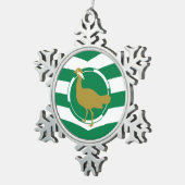 Vlag van Wiltshire Tin Sneeuwvlok Ornament (Rechts)