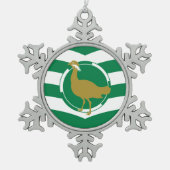 Vlag van Wiltshire Tin Sneeuwvlok Ornament (Voorkant)