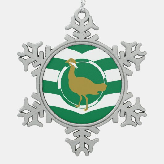 Vlag van Wiltshire Tin Sneeuwvlok Ornament (Voorkant)