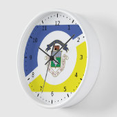 Vlag van Winnipeg, Manitoba Acrylwandklok (Hoek)