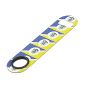 Vlag van Winnipeg, Manitoba Bar Key Speed Flessenopener (Voorkant Gekanteld)