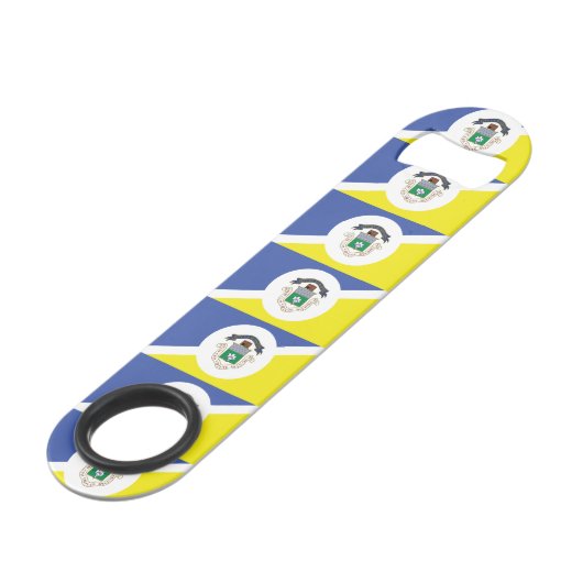 Vlag van Winnipeg, Manitoba Bar Key Speed Flessenopener (Voorkant Gekanteld)