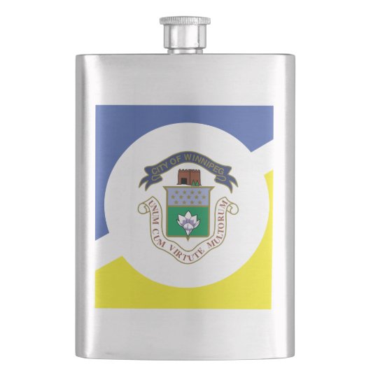 Vlag van Winnipeg, Manitoba Fles Flacon (Voorkant)