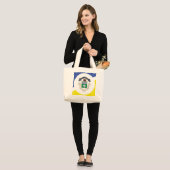 Vlag van Winnipeg, Manitoba  Grote Tote Bag (Voorkant (model))
