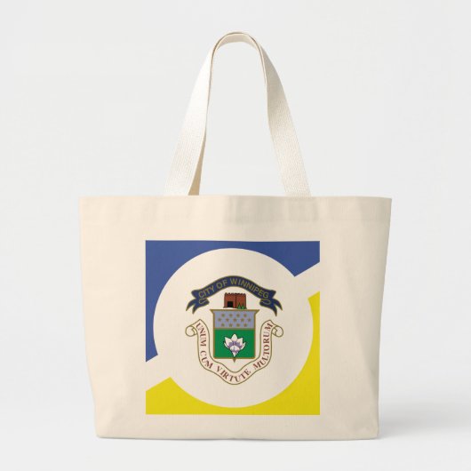 Vlag van Winnipeg, Manitoba  Grote Tote Bag (Voorkant)