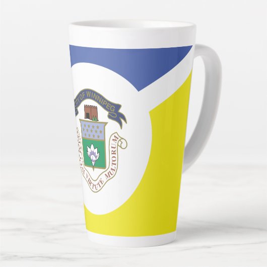 Vlag van Winnipeg, Manitoba Latte Mok (Rechterhoek)