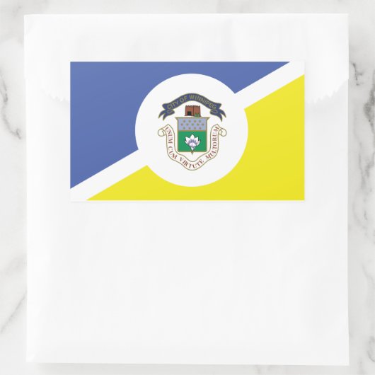 Vlag van Winnipeg, Manitoba Rechthoek Stickers (Tas)