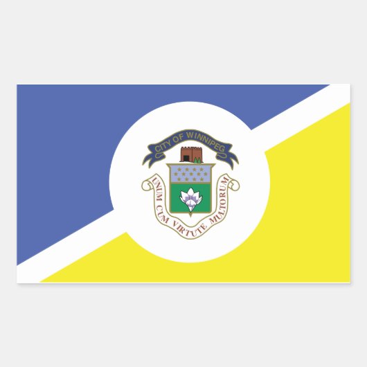 Vlag van Winnipeg, Manitoba Rechthoek Stickers (Voorkant)