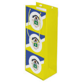 Vlag van Winnipeg, Manitoba Wine Gift Bag Wijn Cadeautas (Voorkant Gekanteld)
