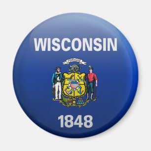 Vlag van Wisconsin Magneet