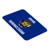 Vlag van Wisconsin Magneet (Rechterzijde)