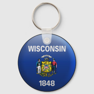 Vlag van Wisconsin Sleutelhanger