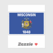Vlag van Wisconsin Sticker (Vel)