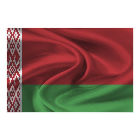 Vlag van Wit-Rusland Foto Afdruk (Voorkant)