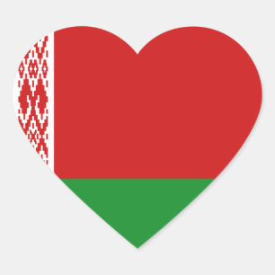 Vlag van Wit-Rusland Hart Sticker