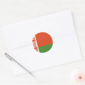 Vlag van Wit-Rusland Totale Afdekking  Ronde Sticker (Envelop)