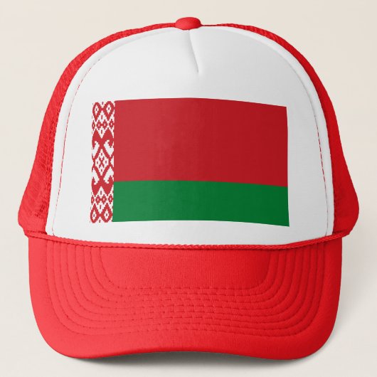 Vlag van Wit-Rusland Trucker Pet (Voorkant)