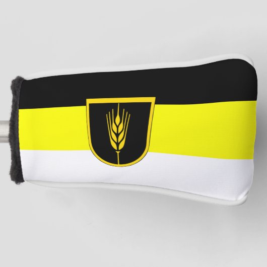 Vlag van Wolgadeutsche (zwart-gele/witte versie) Golfheadcover (Voorkant)