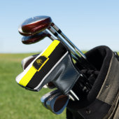 Vlag van Wolgadeutsche (zwart-gele/witte versie) Golfheadcover (Insitu)