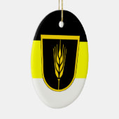 Vlag van Wolgadeutsche (zwart-gele/witte versie) Keramisch Ornament (Rechts)