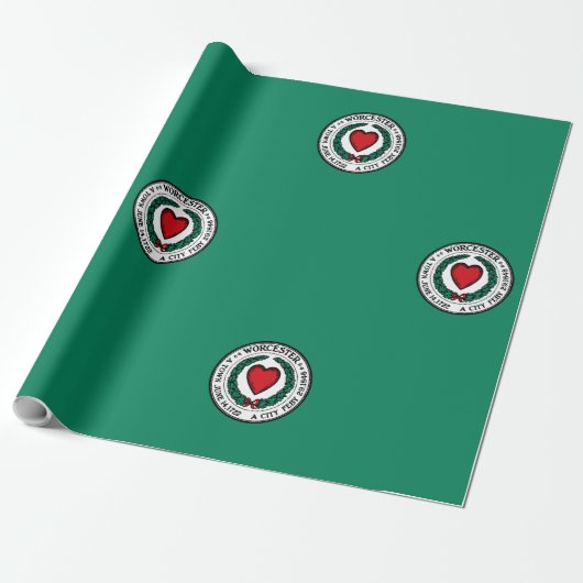Vlag van Worcester, Massachusetts Cadeaupapier (Uitgerold)